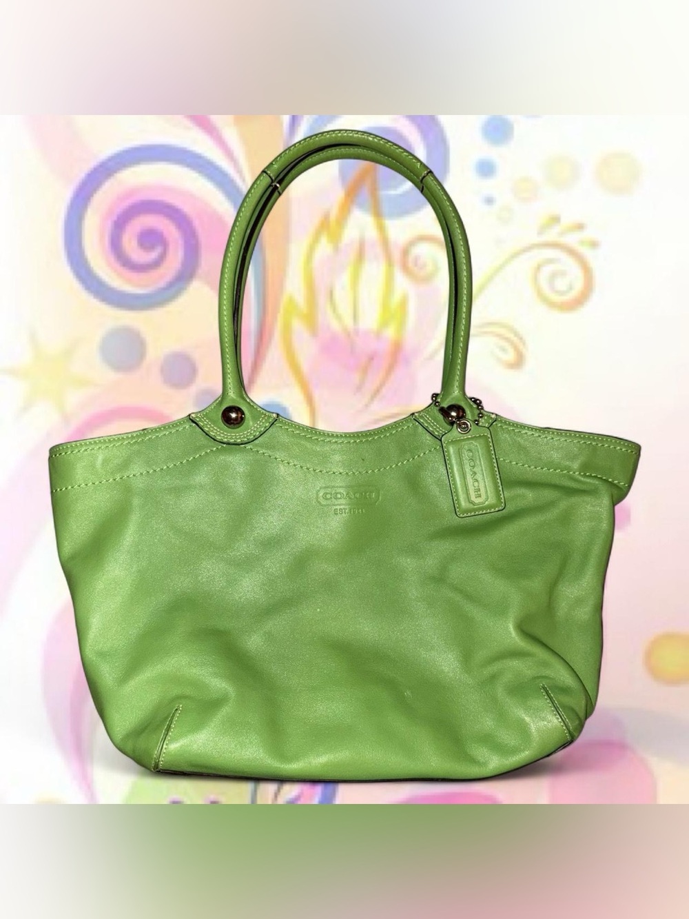 VTG Y2K Coach Bleecker Legacy Leather Tote “Palm Green” 2009 EUC!